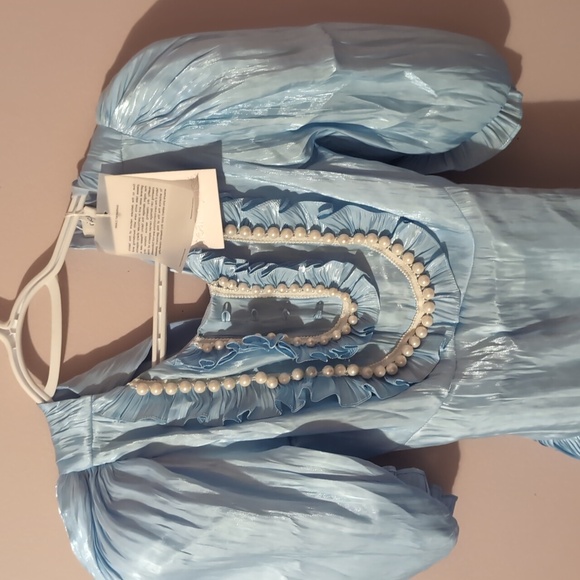 Dear josé blue drop waist mini dress - Picture 2 of 3